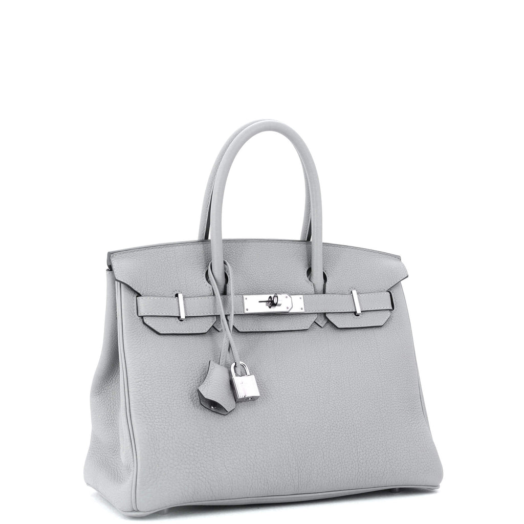 Birkin Handbag Grey Togo with Palladium Hardware 30