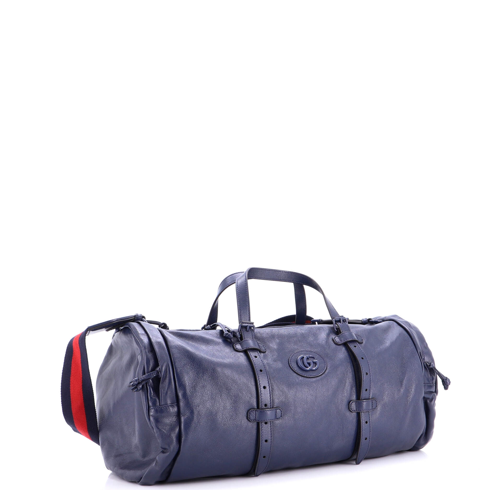 Double G Side Pocket Duffle Bag Leather