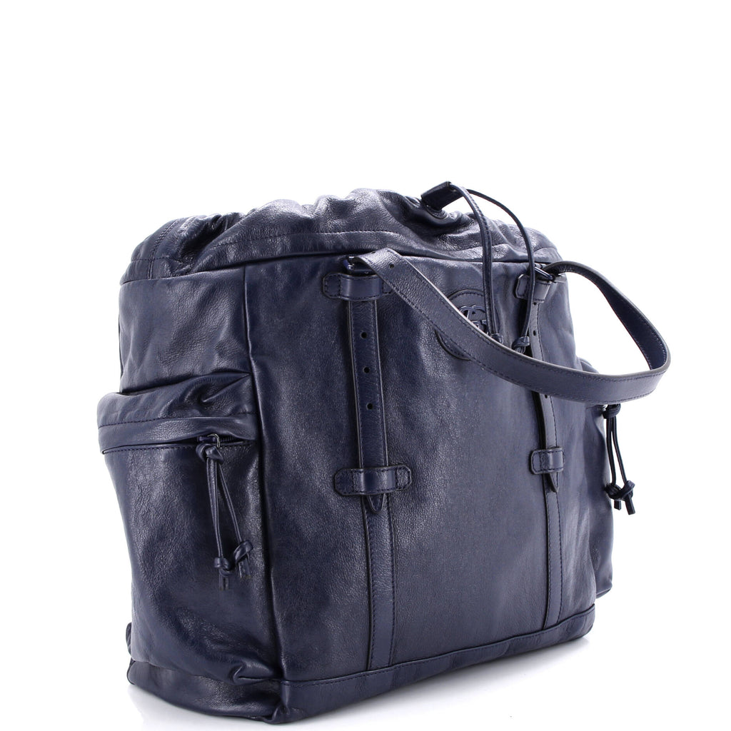 Tonal GG Drawstring Tote Leather