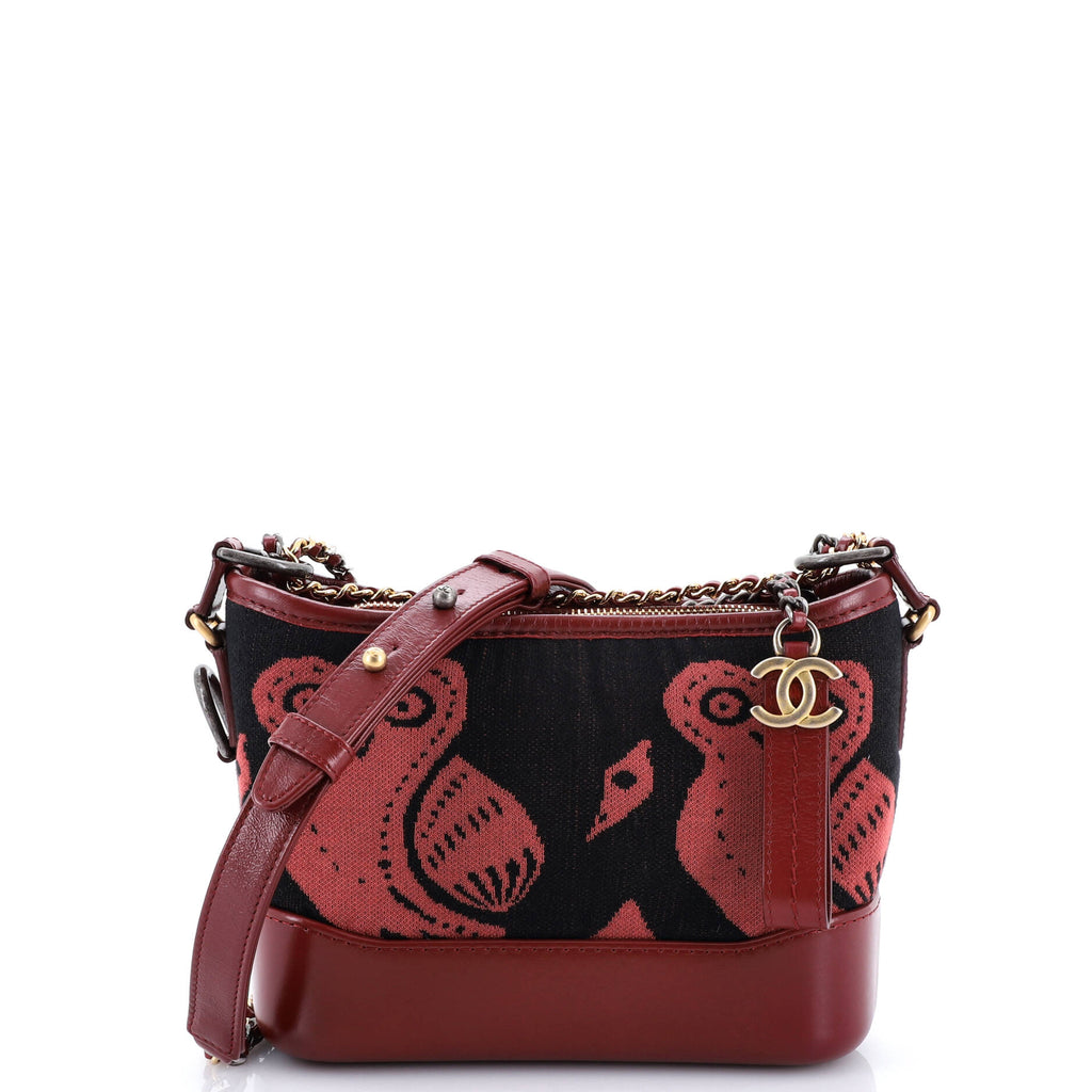 Gabrielle Hobo Printed Knit Fabric and Leather Small