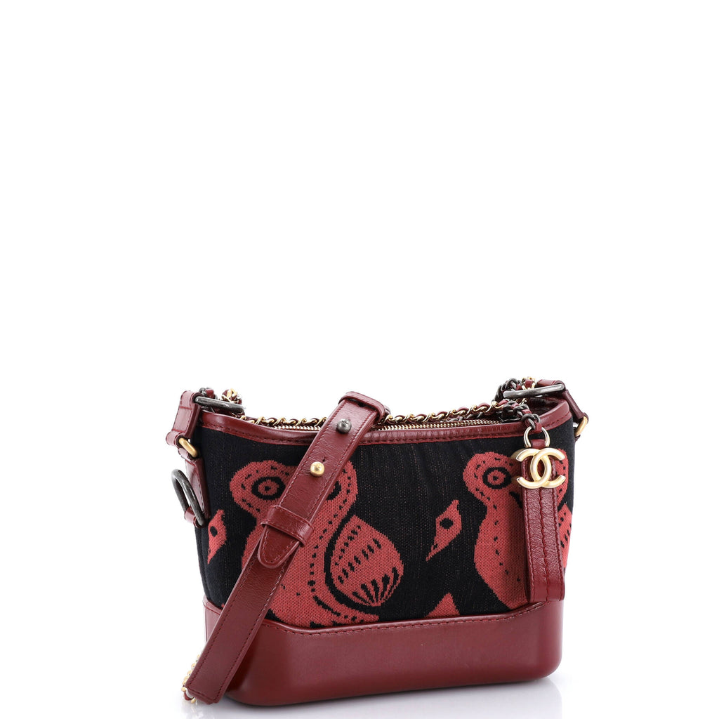 Gabrielle Hobo Printed Knit Fabric and Leather Small
