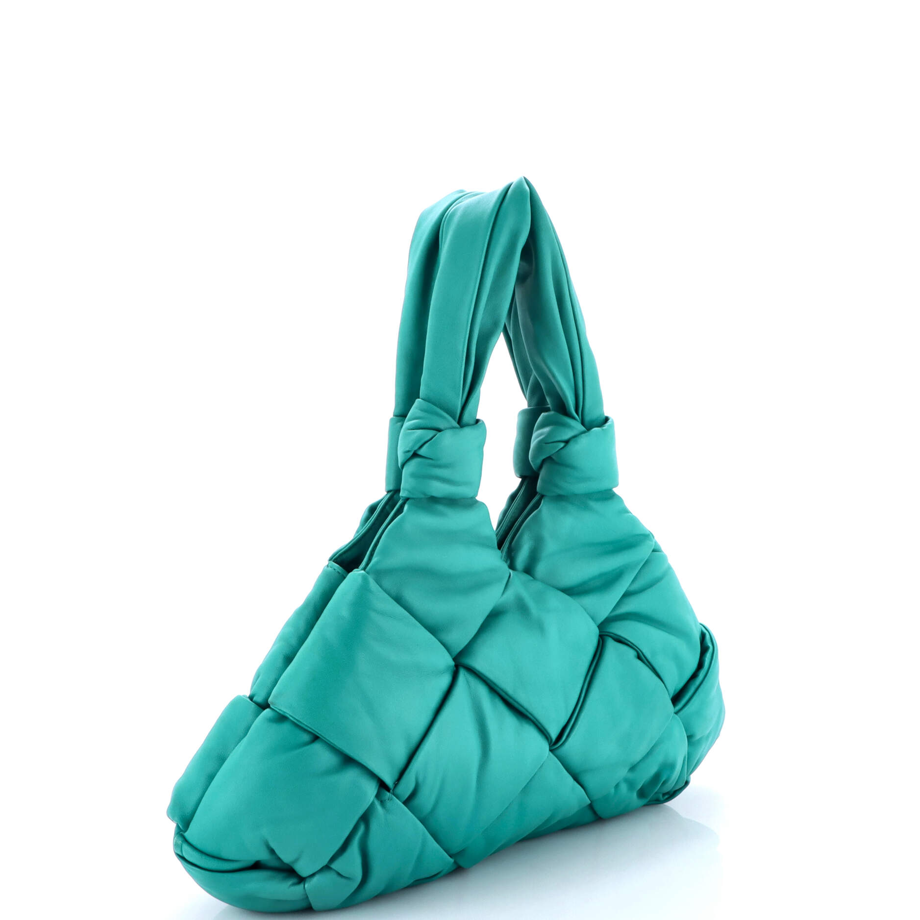 Padded Lock Bag Maxi Intrecciato Leather