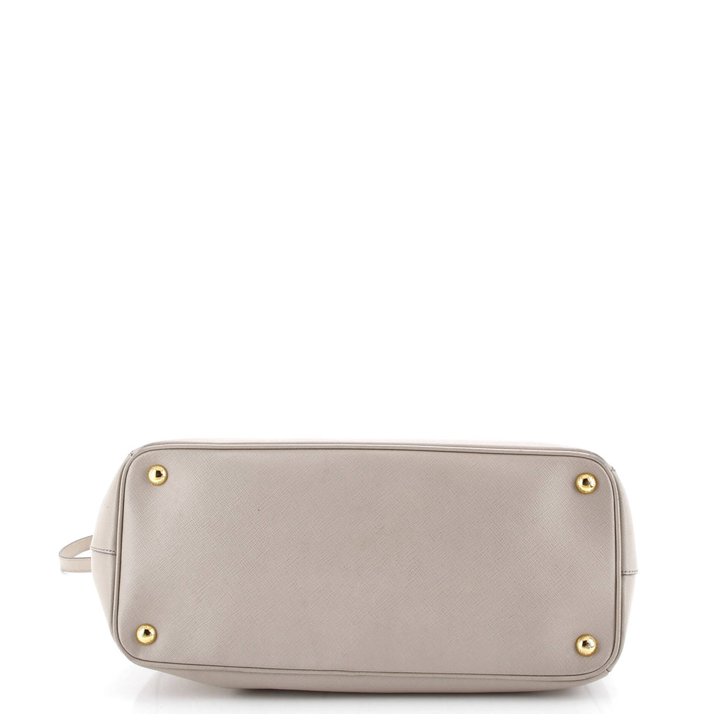 Double Zip Lux Tote Saffiano Leather Medium
