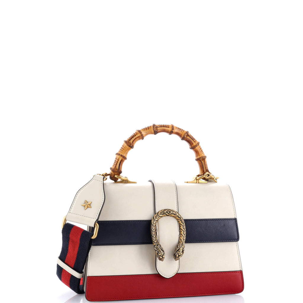 Dionysus Bamboo Top Handle Bag Colorblock Leather Medium