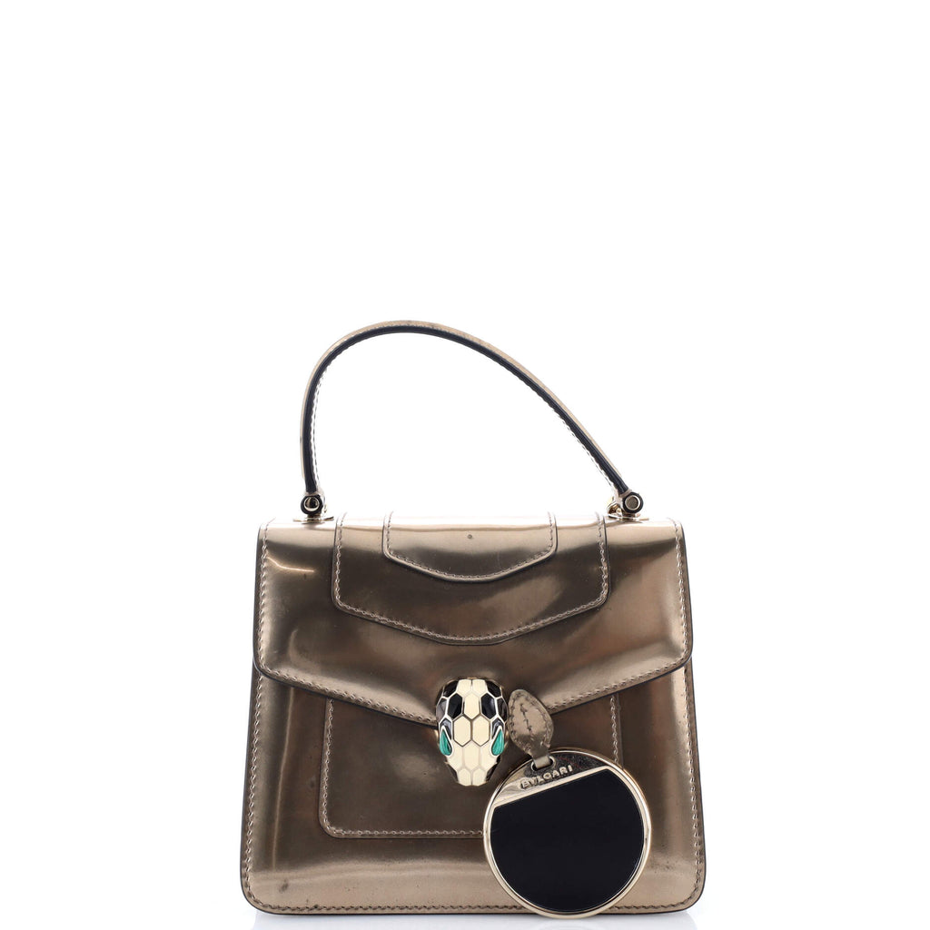 Serpenti Top Handle Bag Patent Small