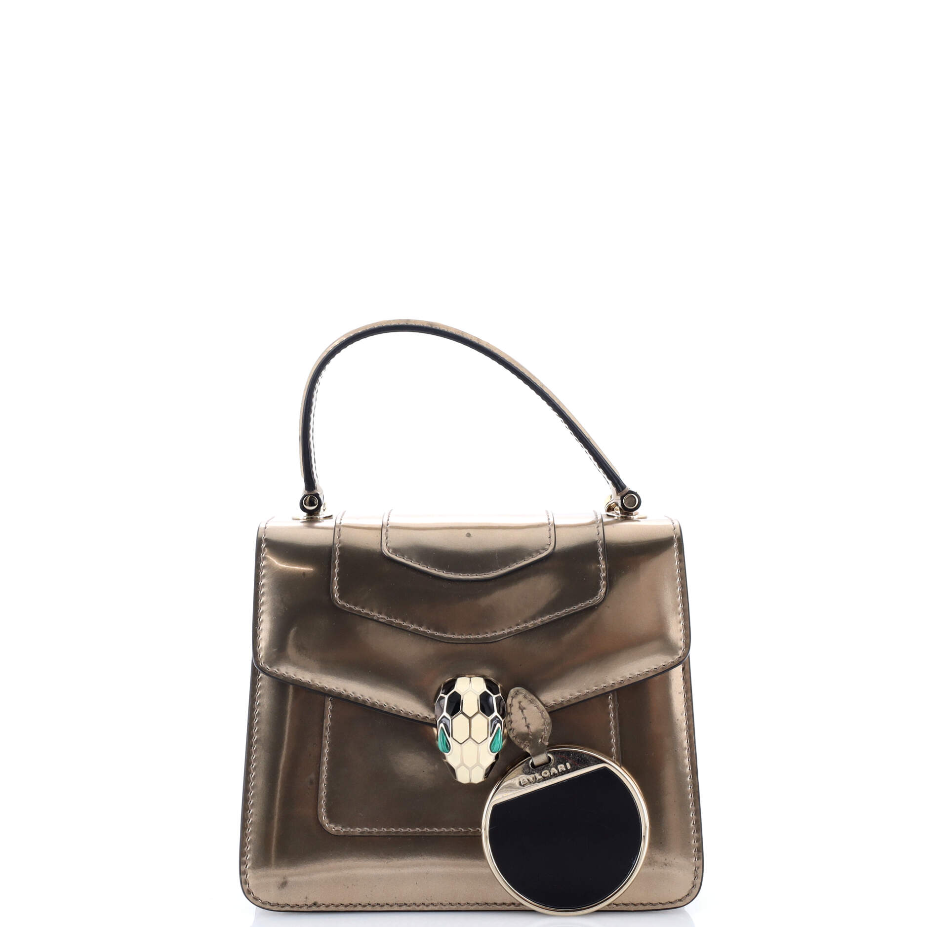 Serpenti Top Handle Bag Patent Small
