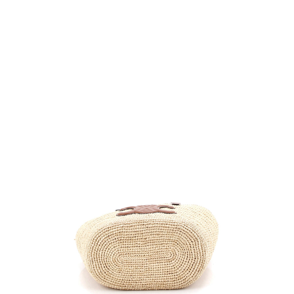 Classic Panier Basket Tote Raffia and Leather Teen