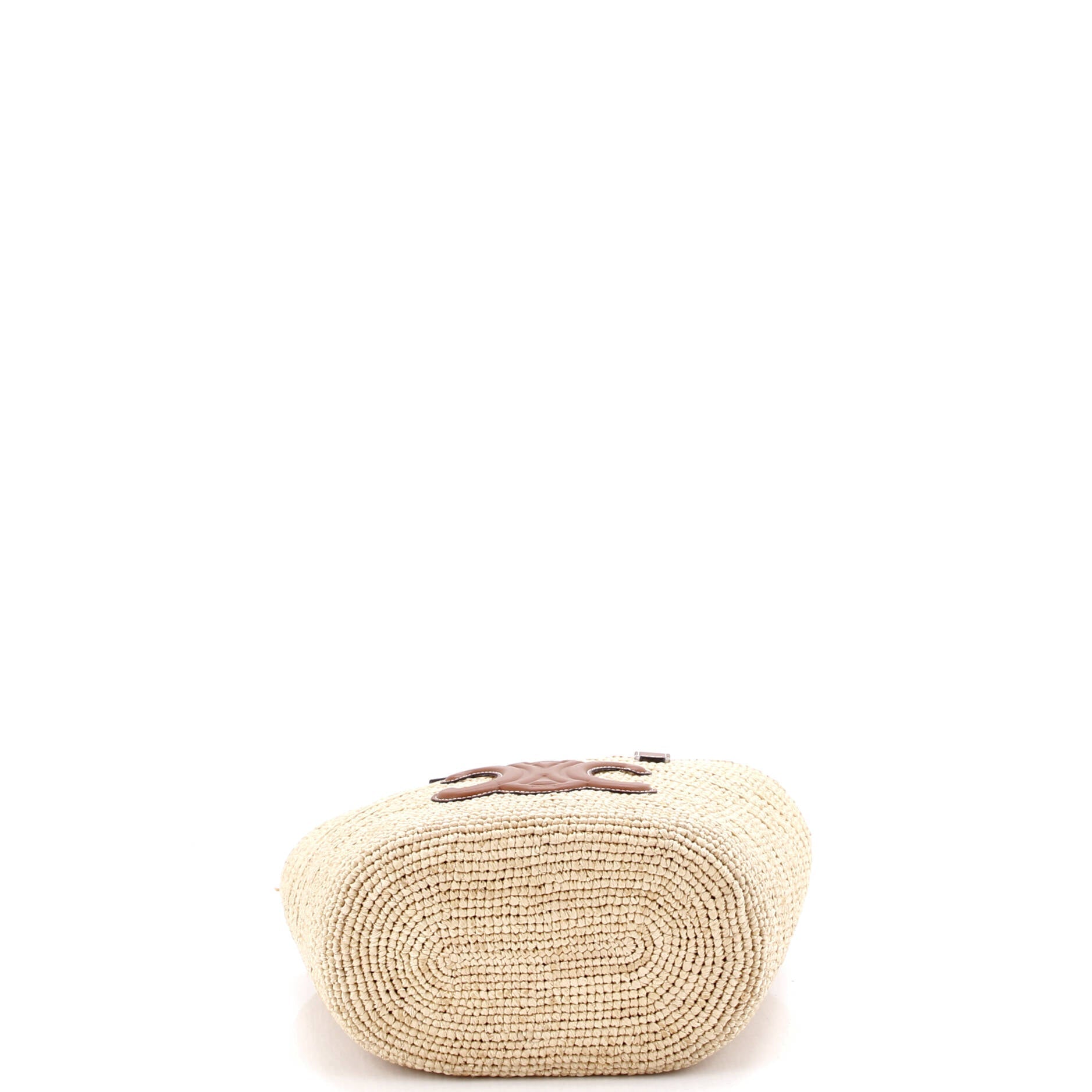 Classic Panier Basket Tote Raffia and Leather Teen