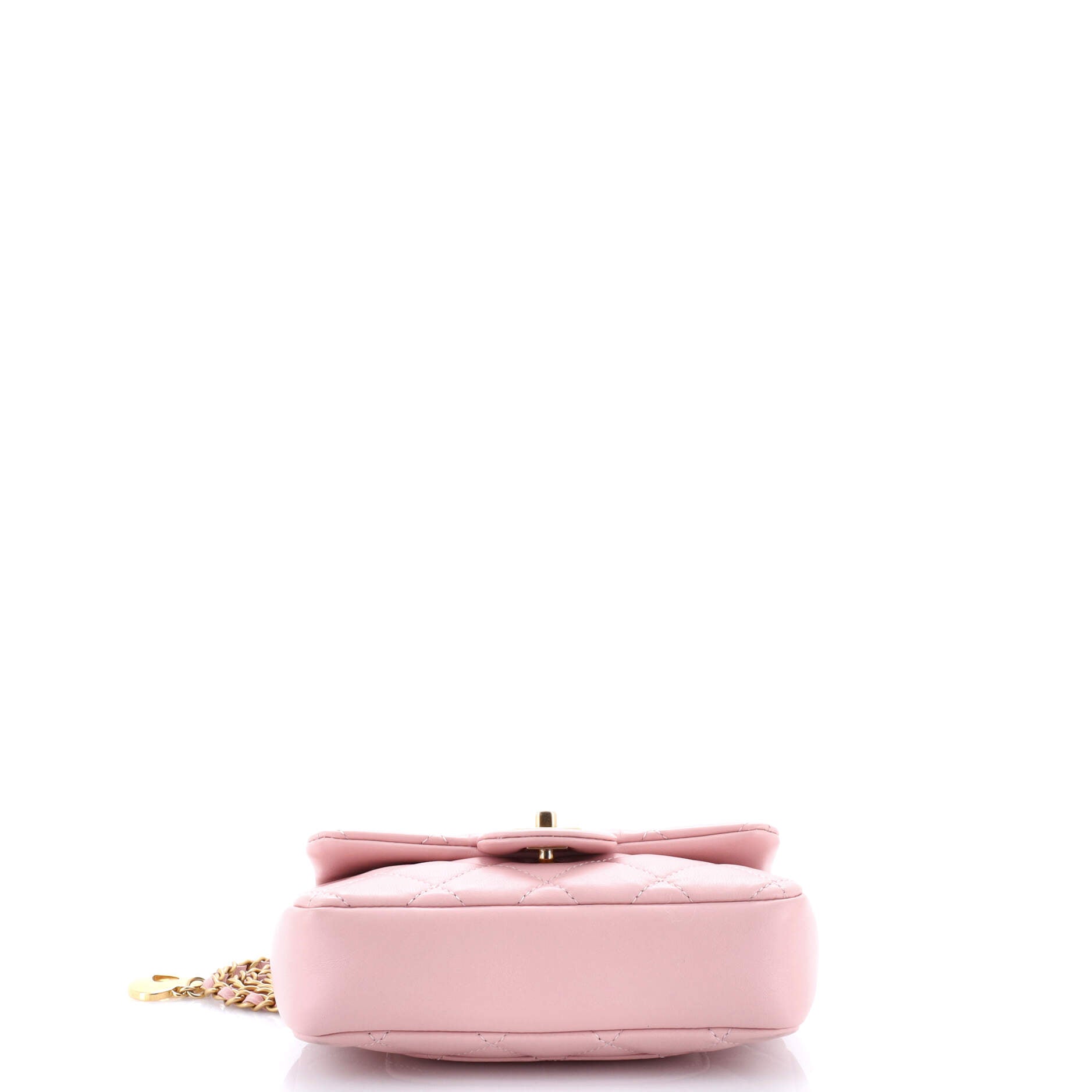 Sweet Heart Chain Flap Bag Quilted Lambskin Mini