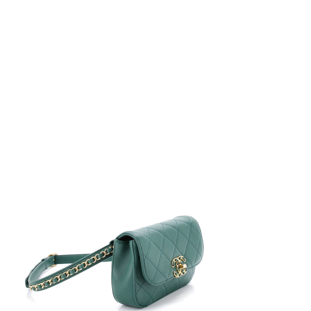 Chain Infinity Waist Bag Quilted Lambskin