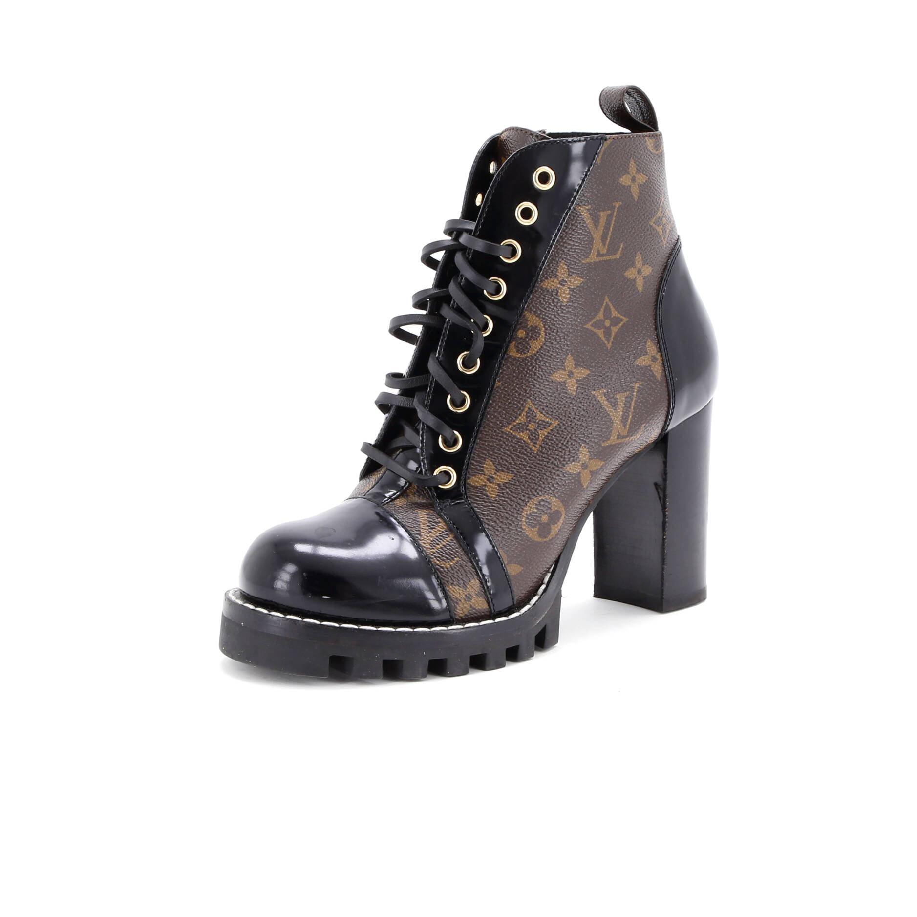 Women's Star Trail Ankle Boots Monogram Canvas with Patent