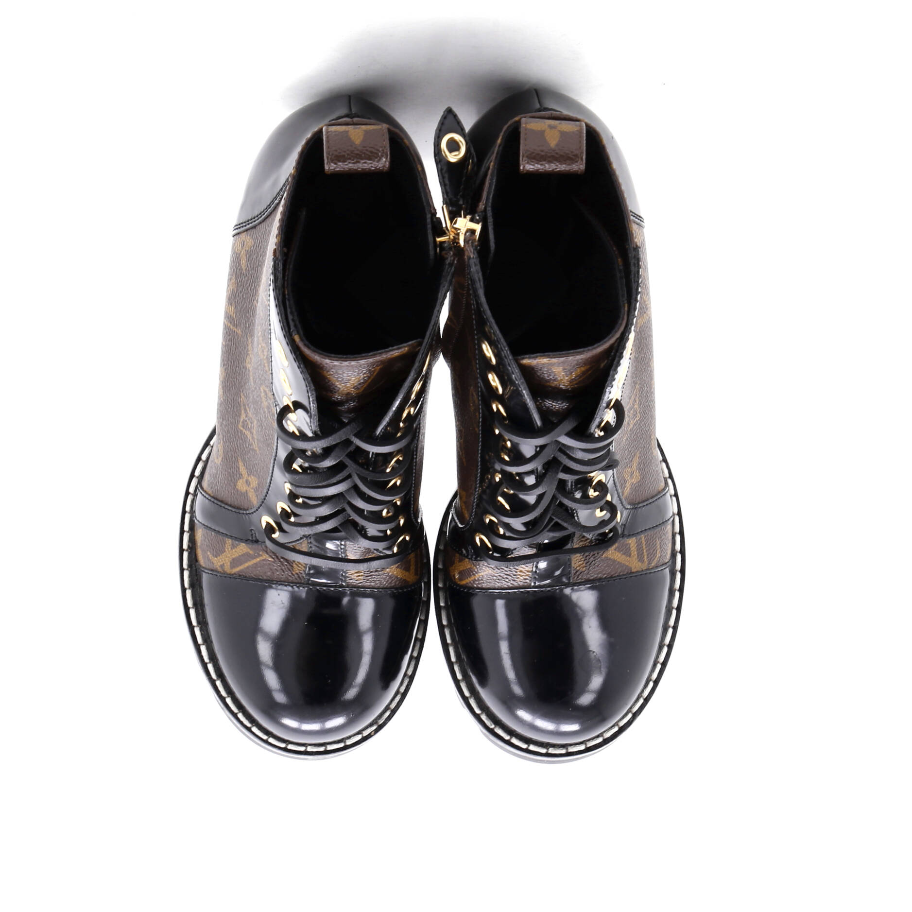 Women's Star Trail Ankle Boots Monogram Canvas with Patent