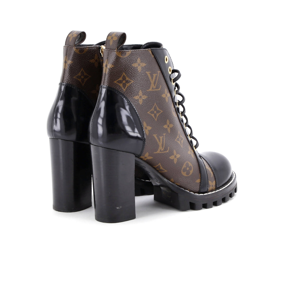 Women's Star Trail Ankle Boots Monogram Canvas with Patent
