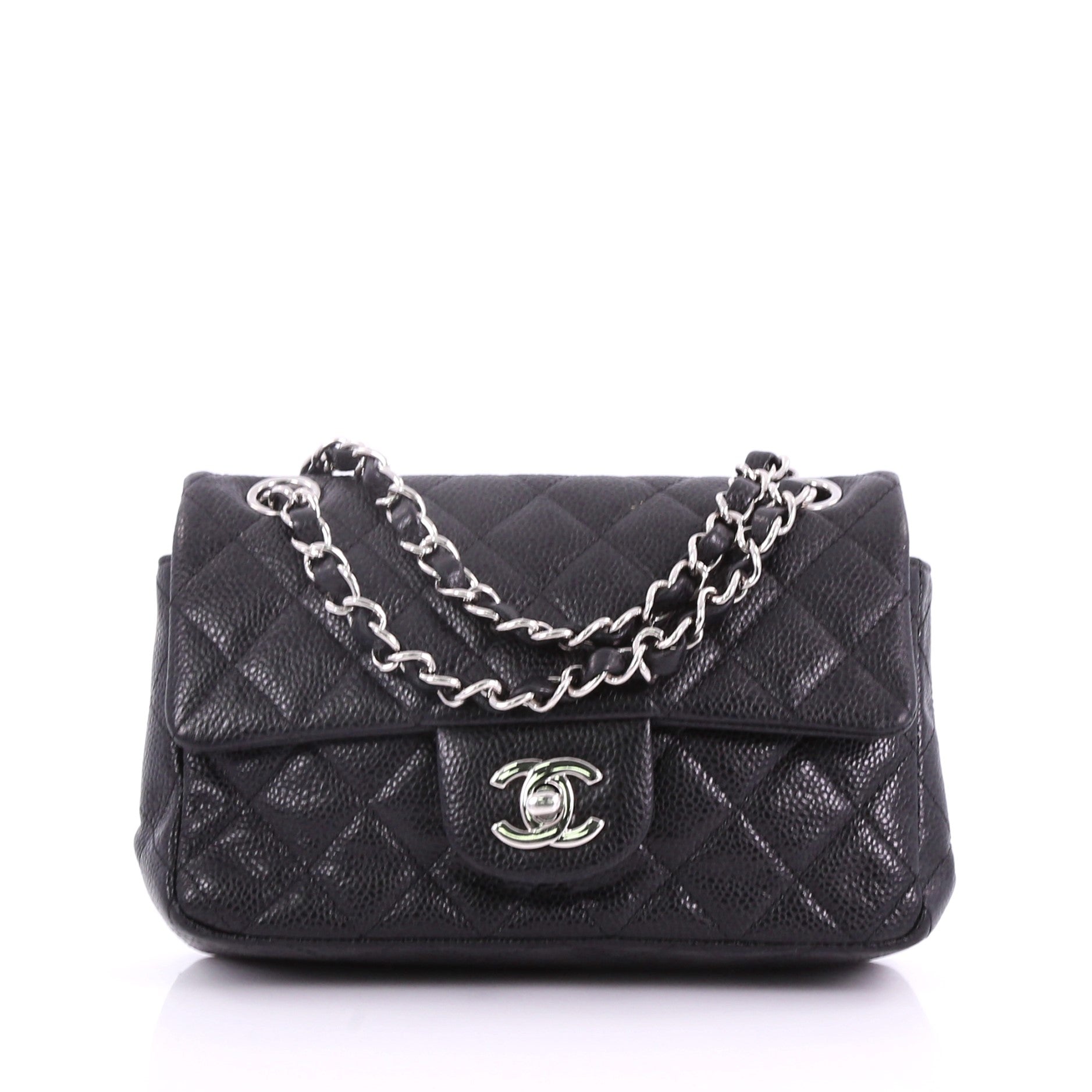 Classic Single Flap Bag Quilted Caviar Mini