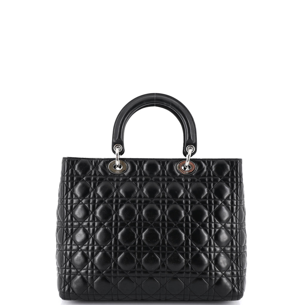 Lady Dior Bag Cannage Quilt Lambskin Large