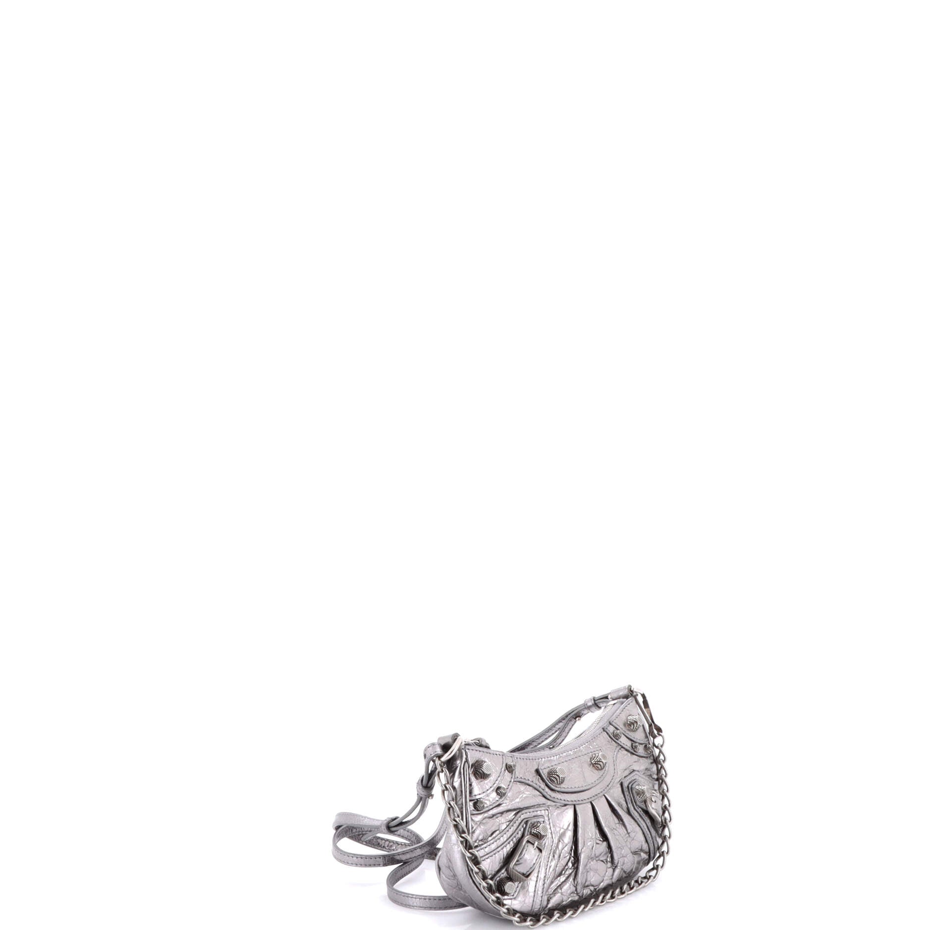 Le Cagole Giant Studs Shoulder Bag Leather Mini