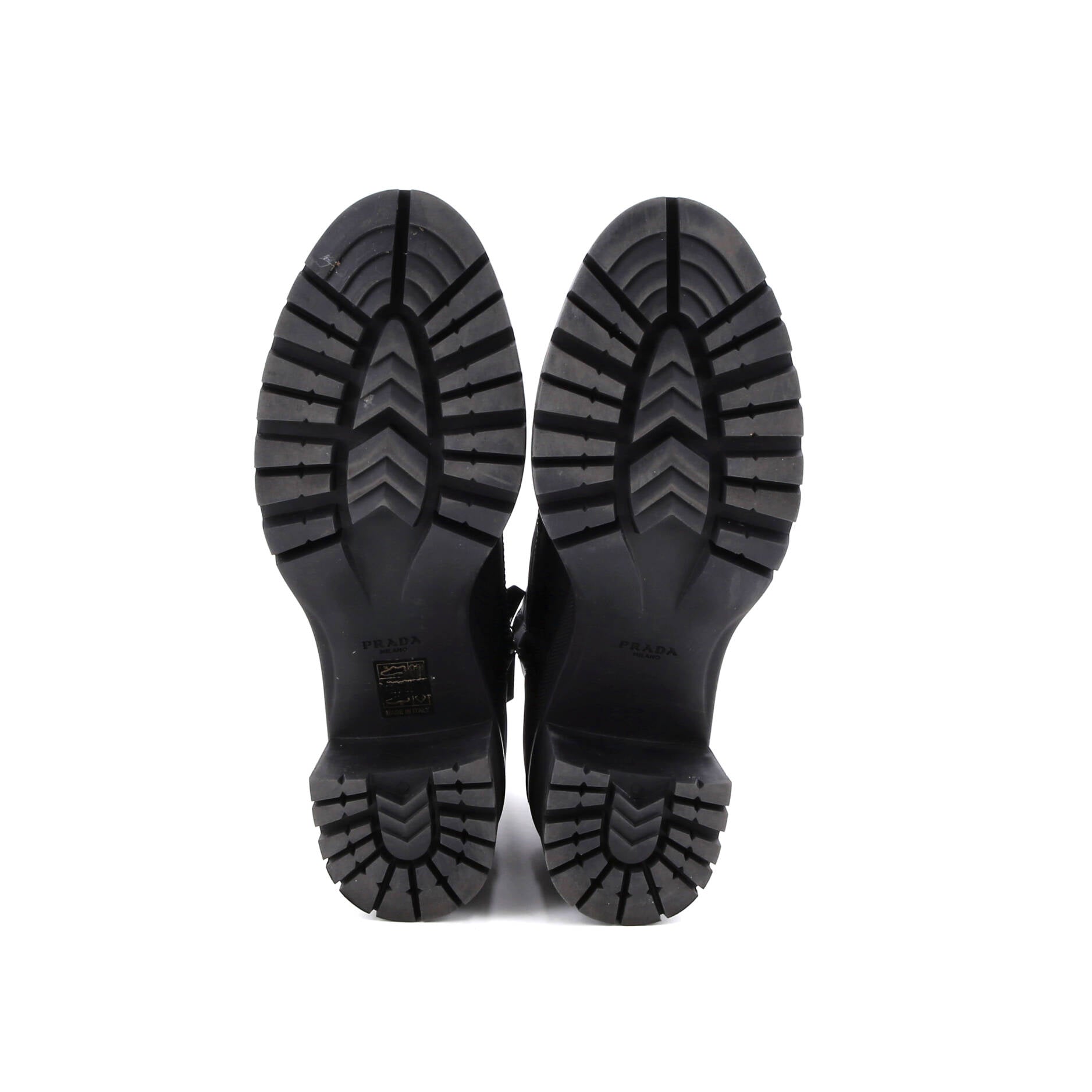 Women's Heeled Combat Boots Re-Nylon and Leather