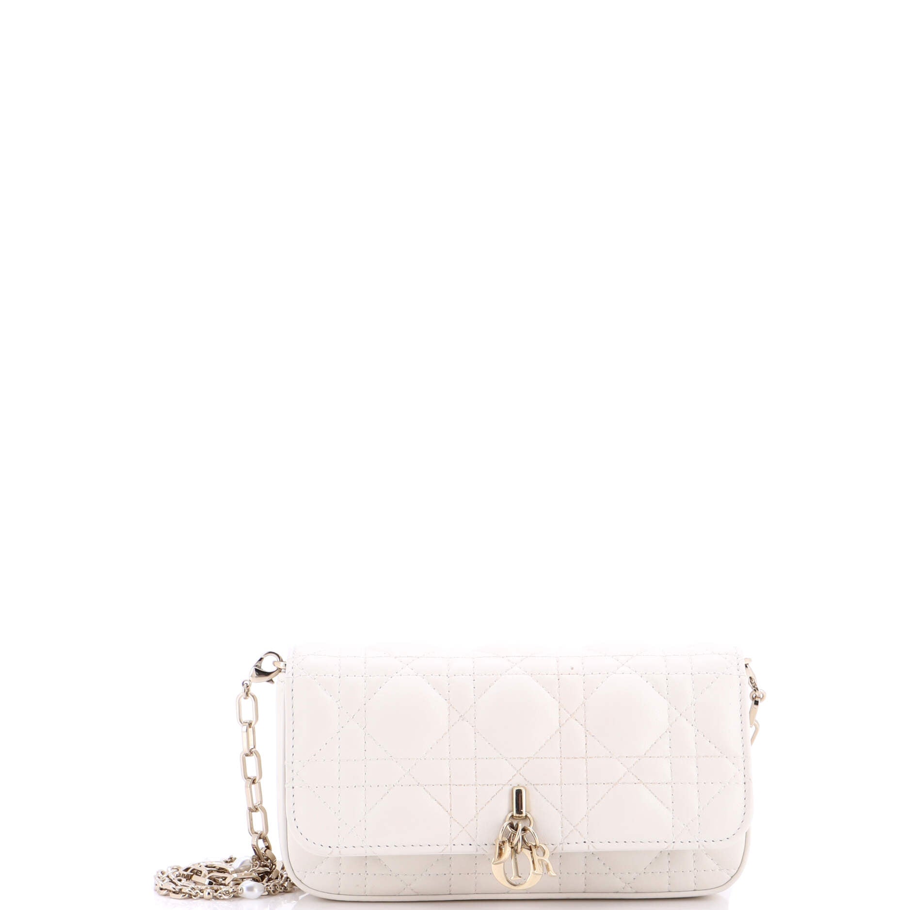 Lady Dior Chain Phone Pouch Cannage Quilt Lambskin
