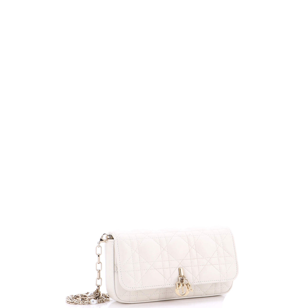 Lady Dior Chain Phone Pouch Cannage Quilt Lambskin