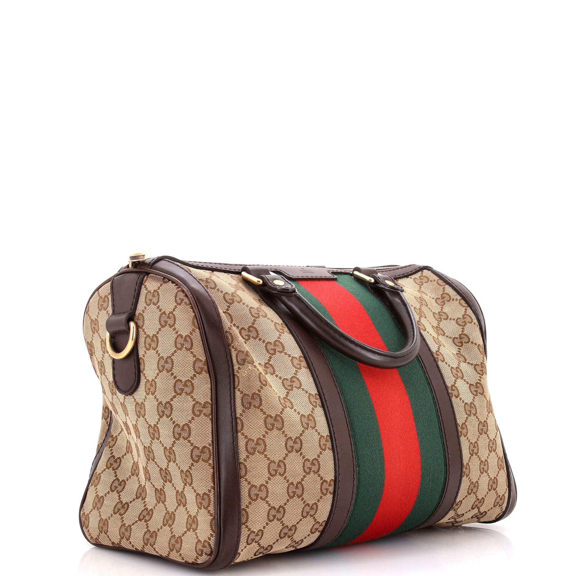 Vintage Web Boston Bag GG Canvas Medium