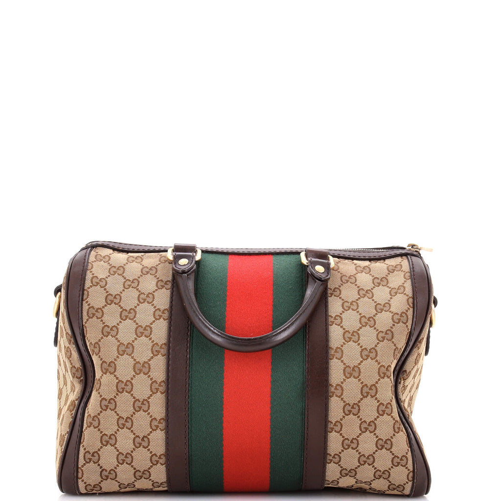 Vintage Web Boston Bag GG Canvas Medium