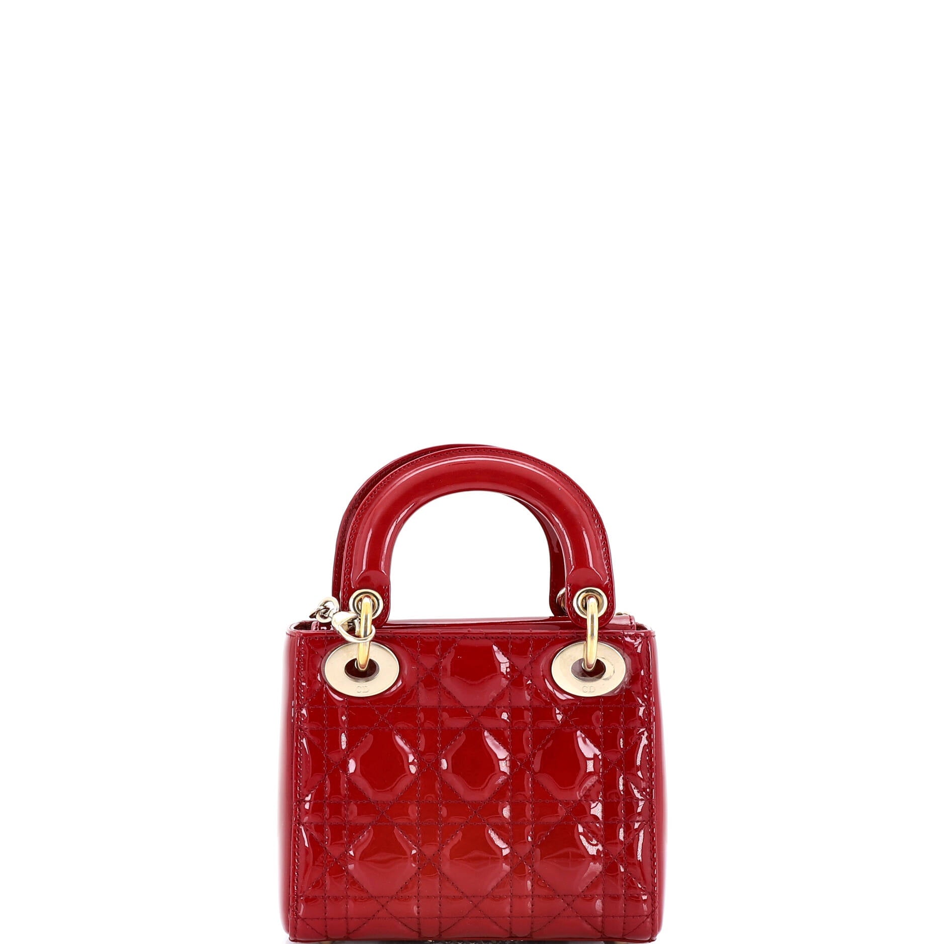 Lady Dior Chain Bag Cannage Quilt Patent Mini