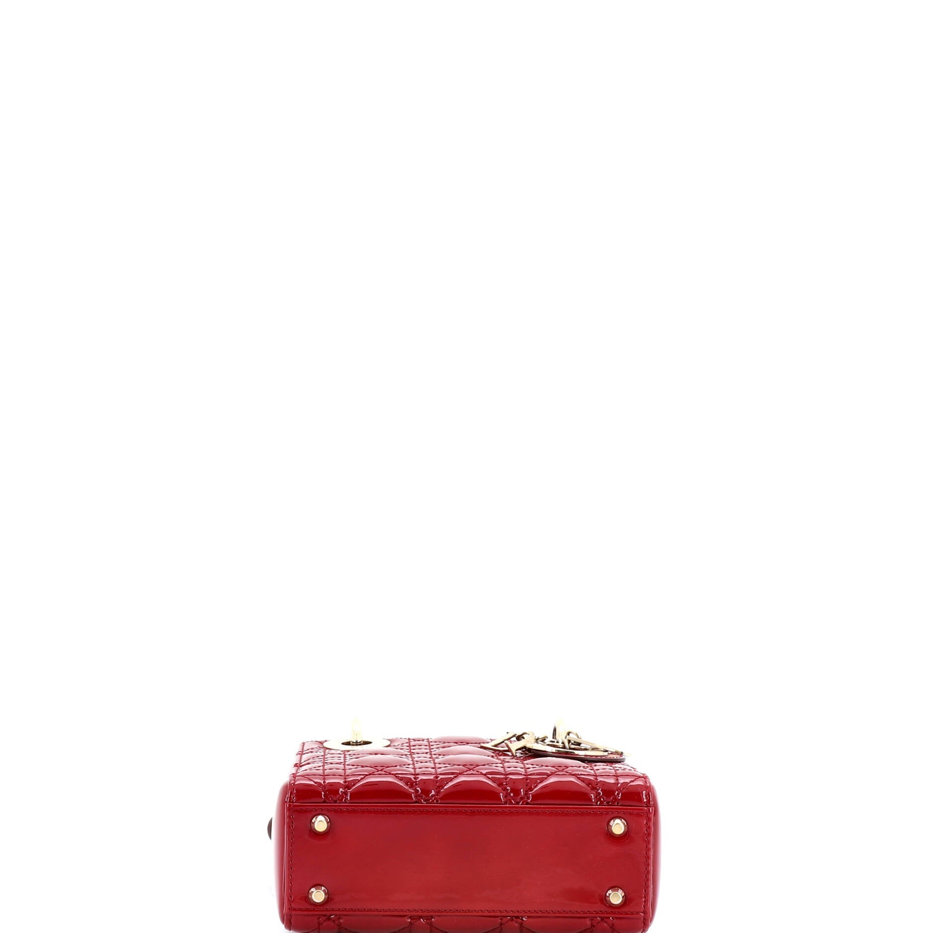 Lady Dior Chain Bag Cannage Quilt Patent Mini
