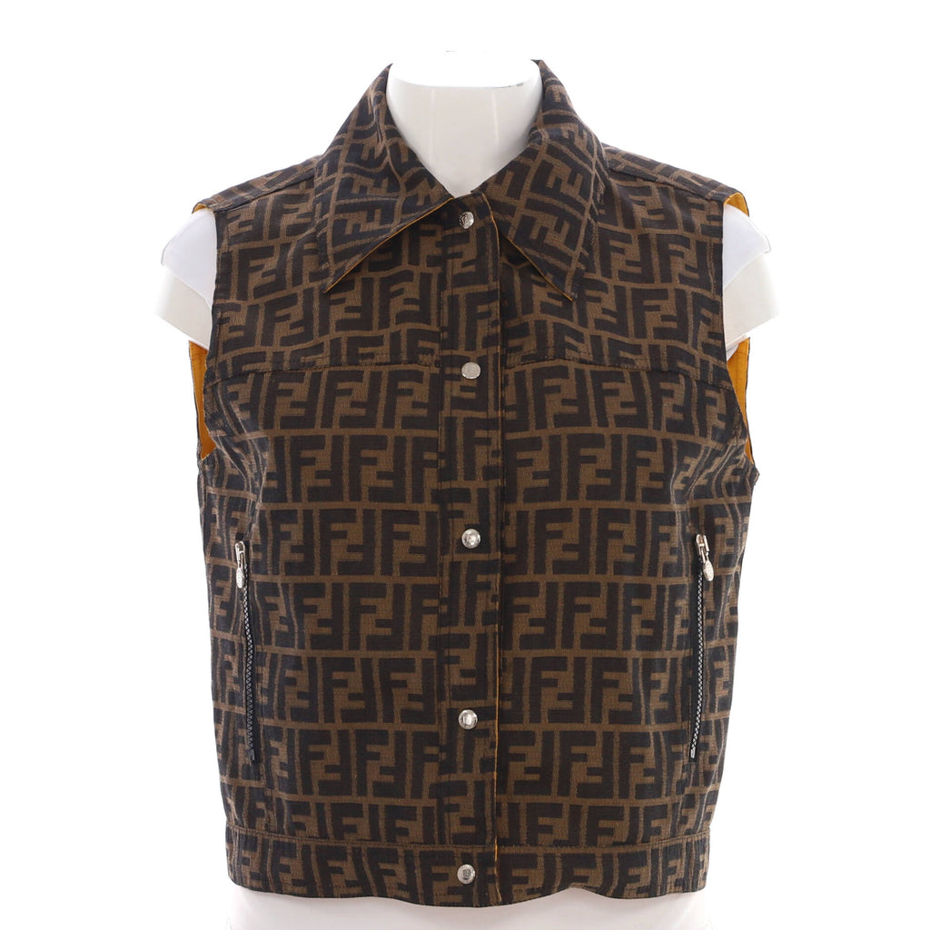 Women’s Reversible Cropped Vest Zucca Canvas and Nylon