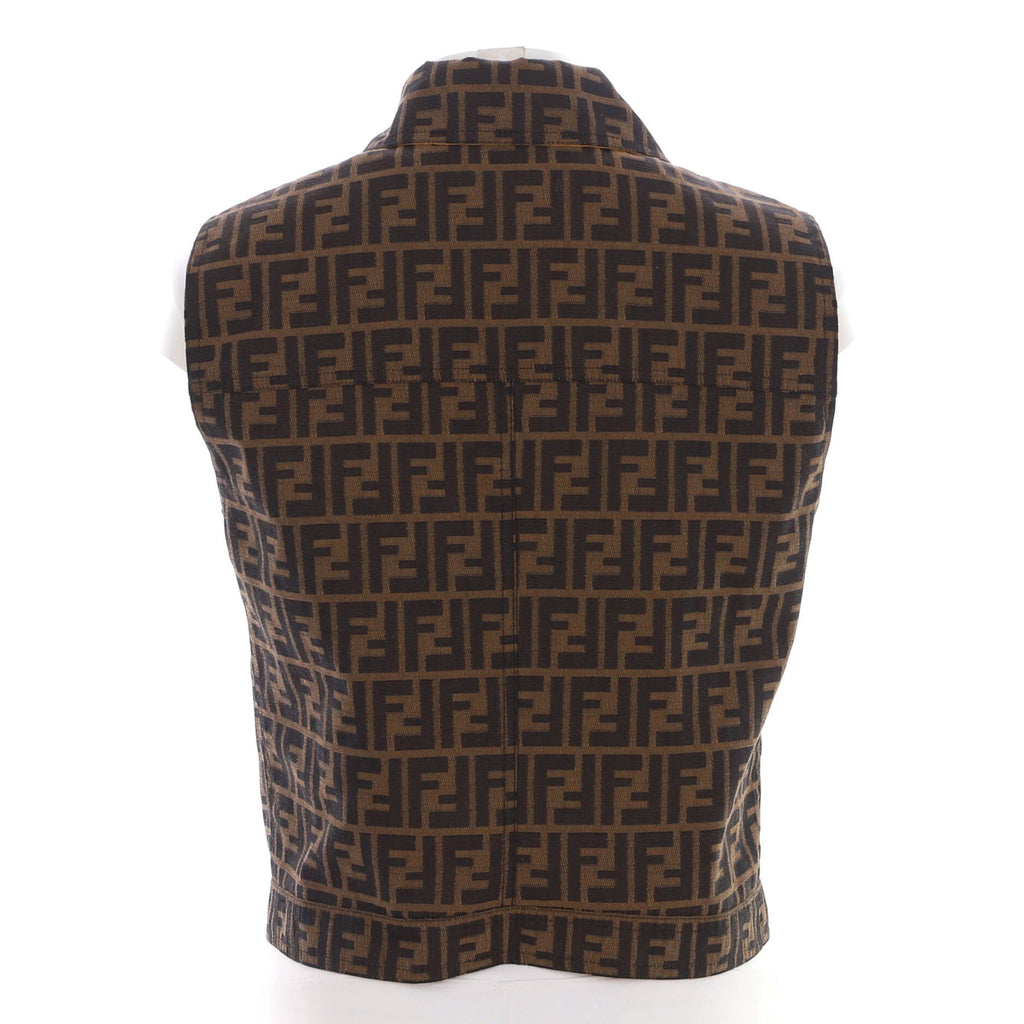 Women’s Reversible Cropped Vest Zucca Canvas and Nylon