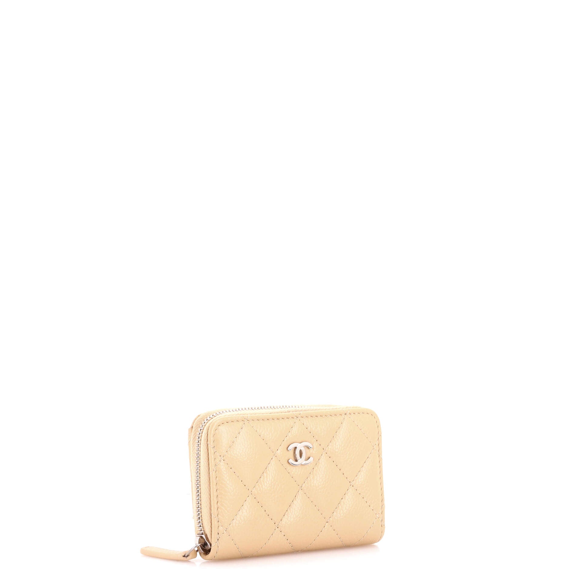 CC Zip Coin Purse Quilted Caviar Small