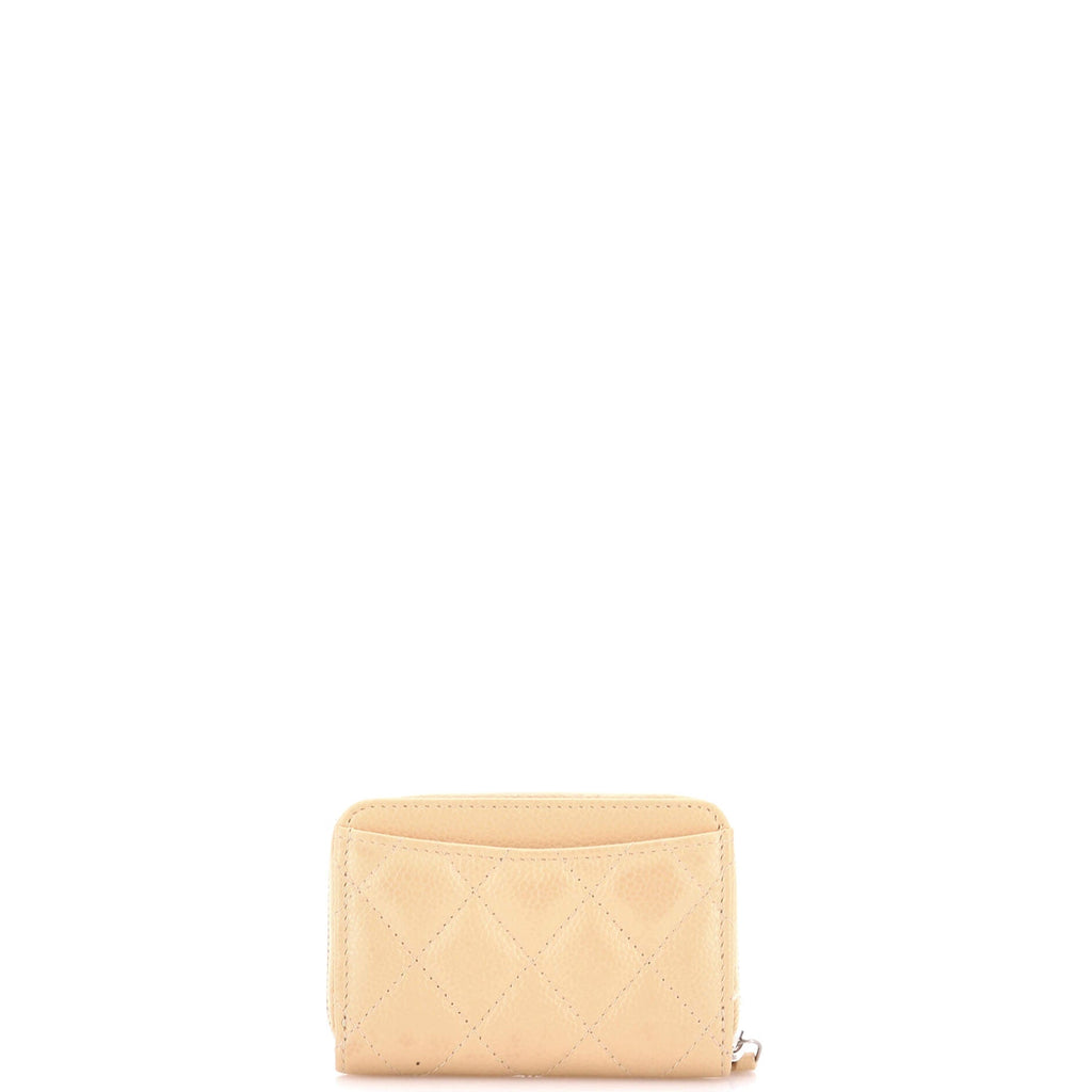 CC Zip Coin Purse Quilted Caviar Small