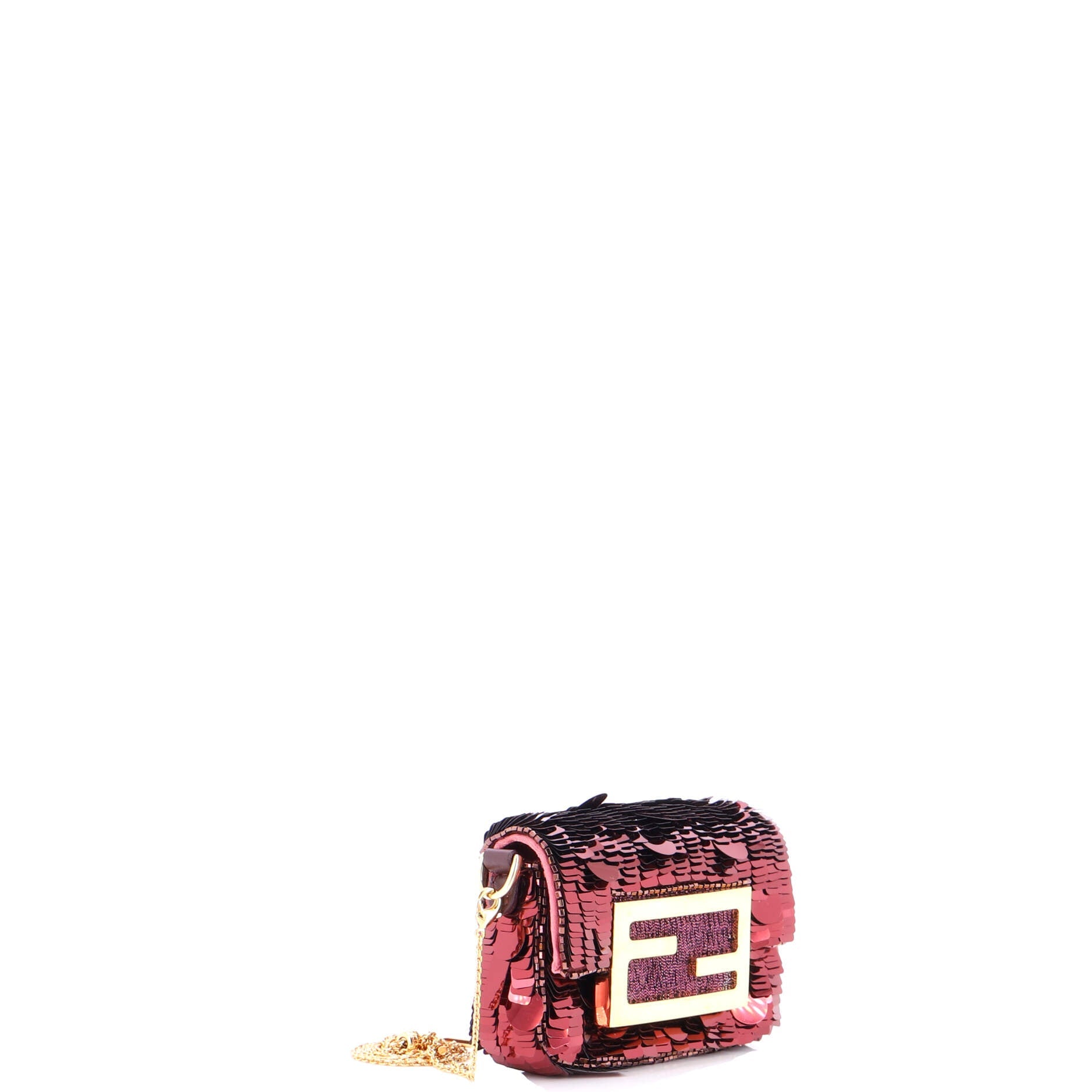 Chain Baguette Charm Bag Sequins Nano