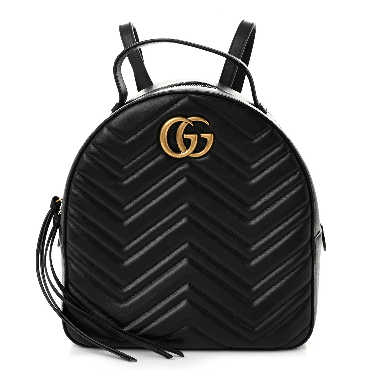 Calfskin Matelasse GG Marmont Dome Backpack Black