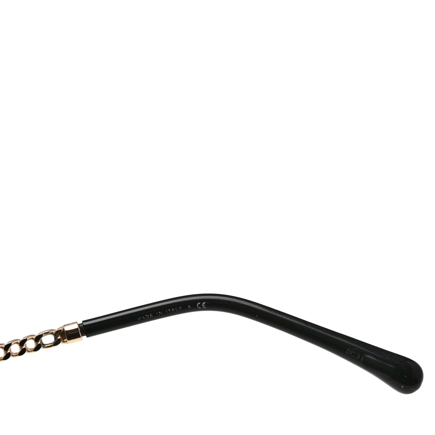 Metal Chain Round Sunglasses 4245 Black