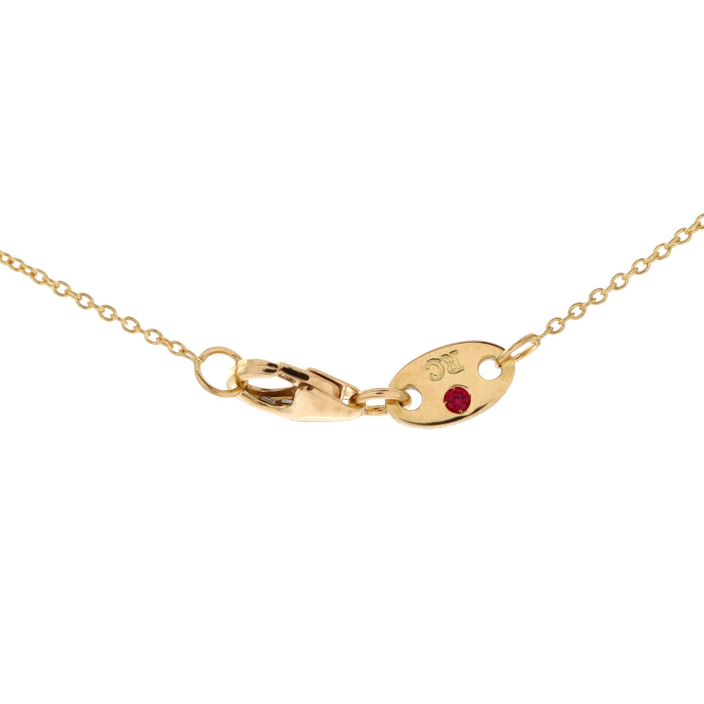 5 Diamond Stations Necklace 18K Yellow Gold and Diamonds