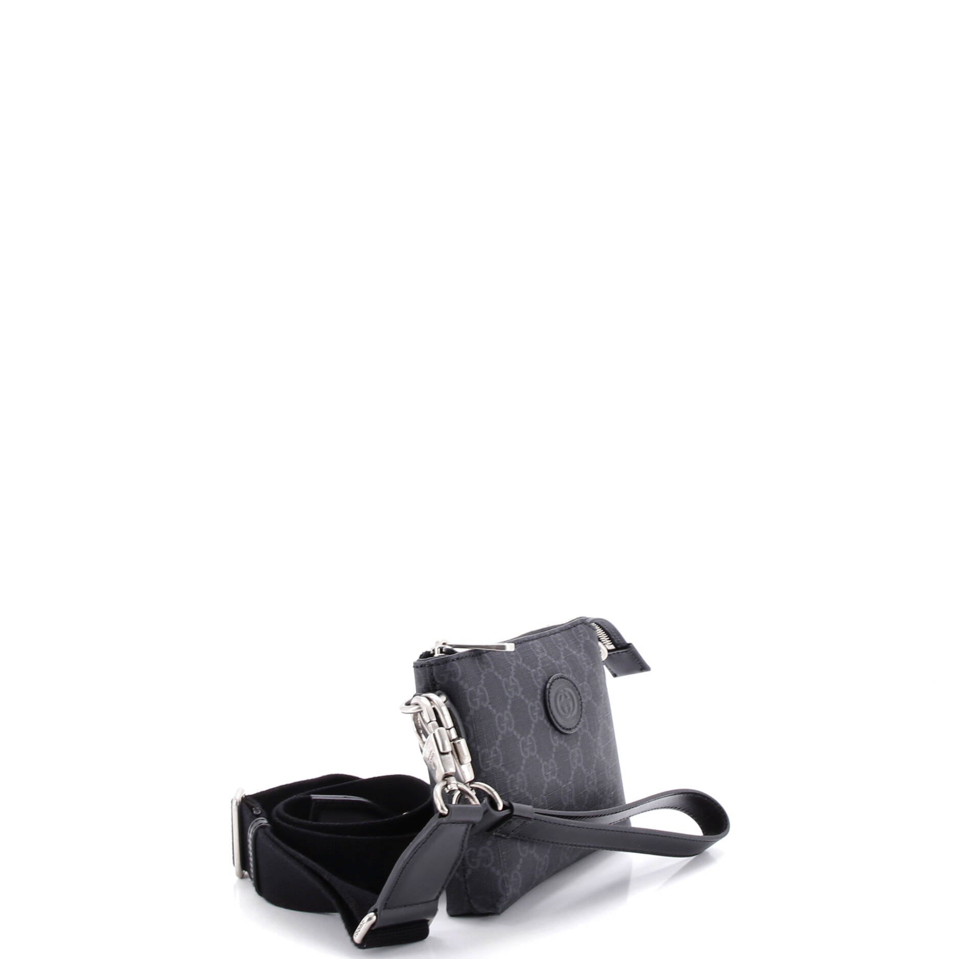 Interlocking G Patch Wristlet Messenger Bag GG Coated Canvas Mini