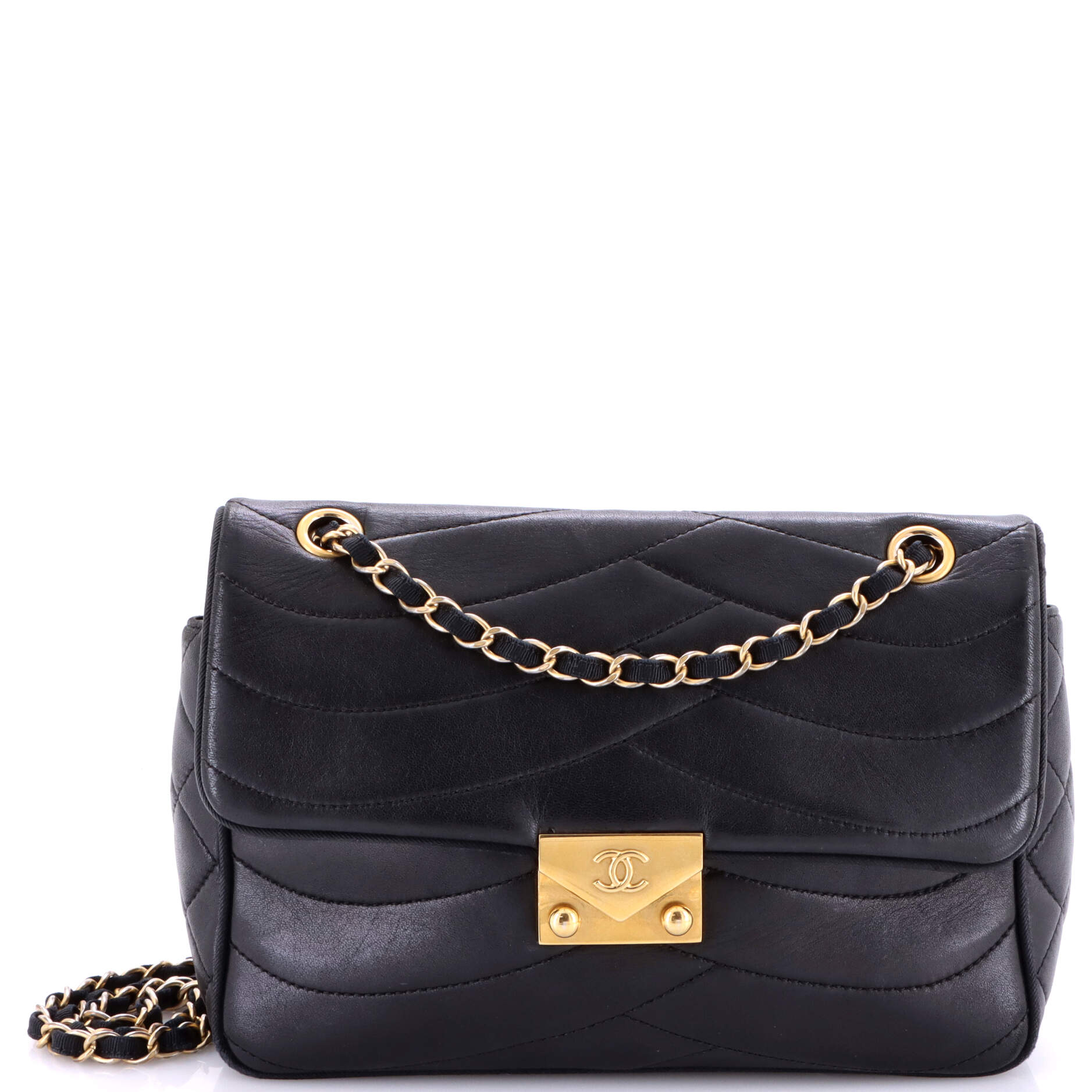 Pagoda Flap Bag Quilted Lambskin Medium