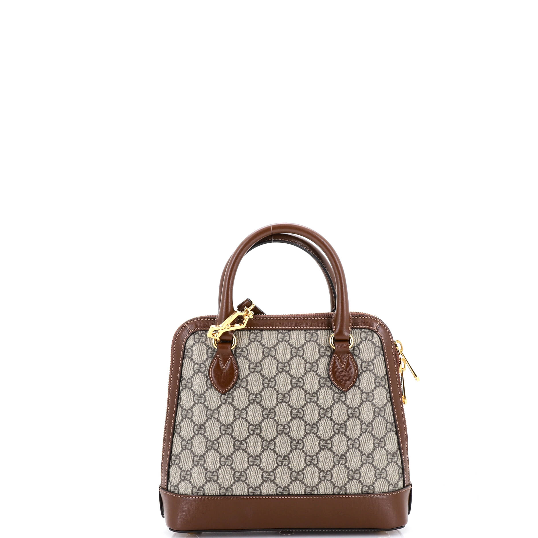 Horsebit 1955 Top Handle Bag GG Coated Canvas with Leather Small
