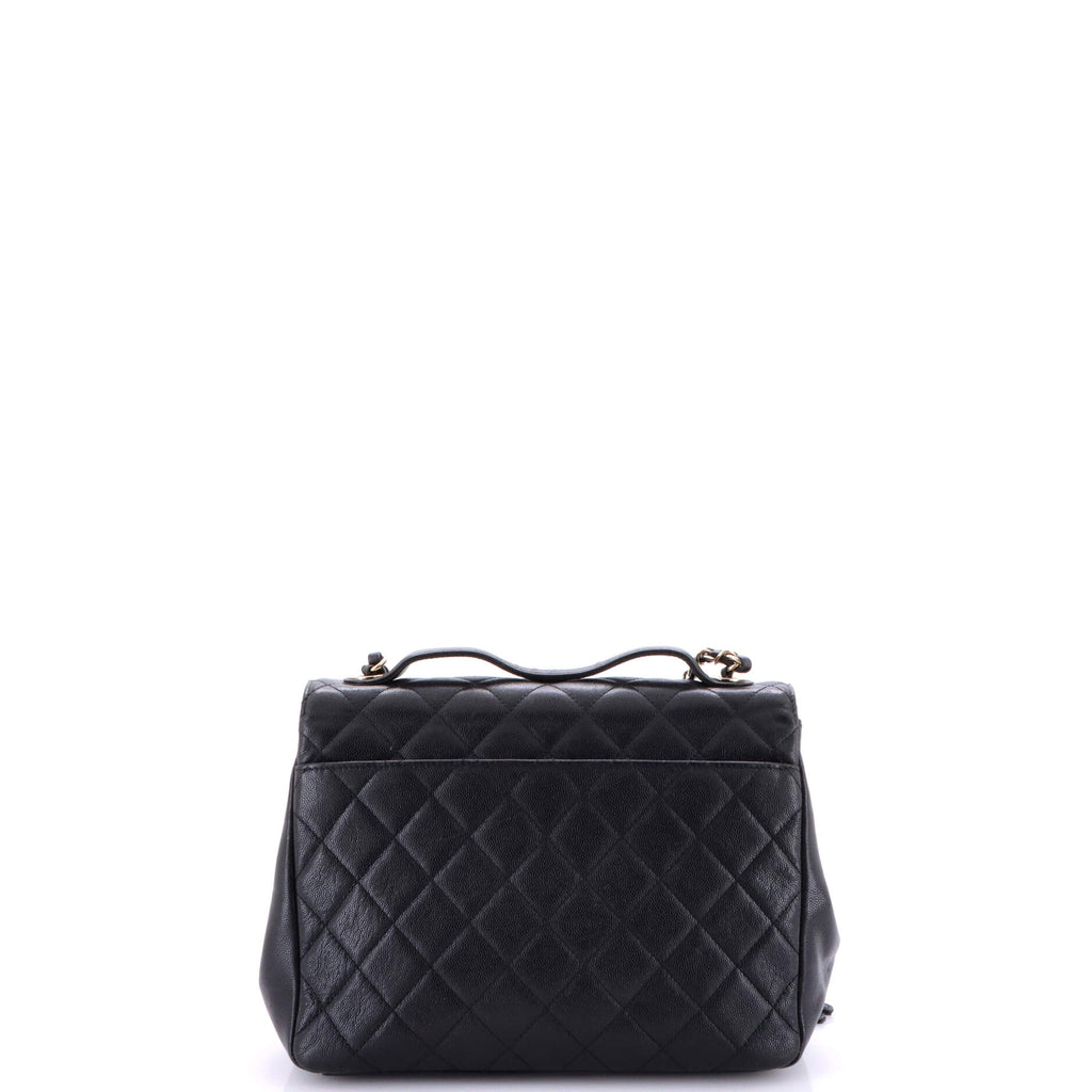 Business Affinity Flap Bag Quilted Caviar Large