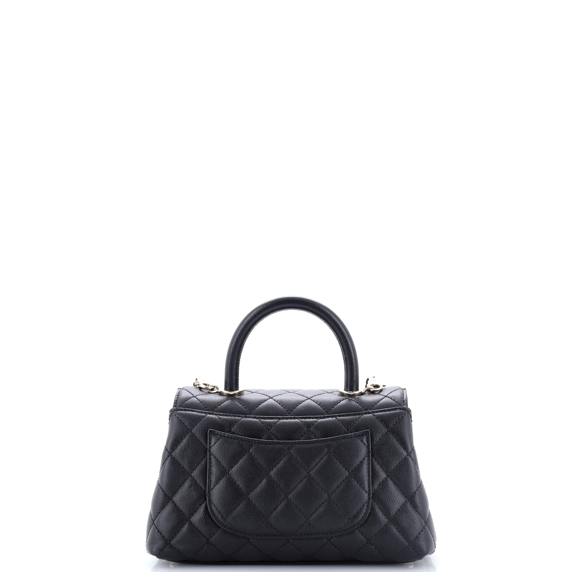 Coco Top Handle Bag Quilted Caviar Mini