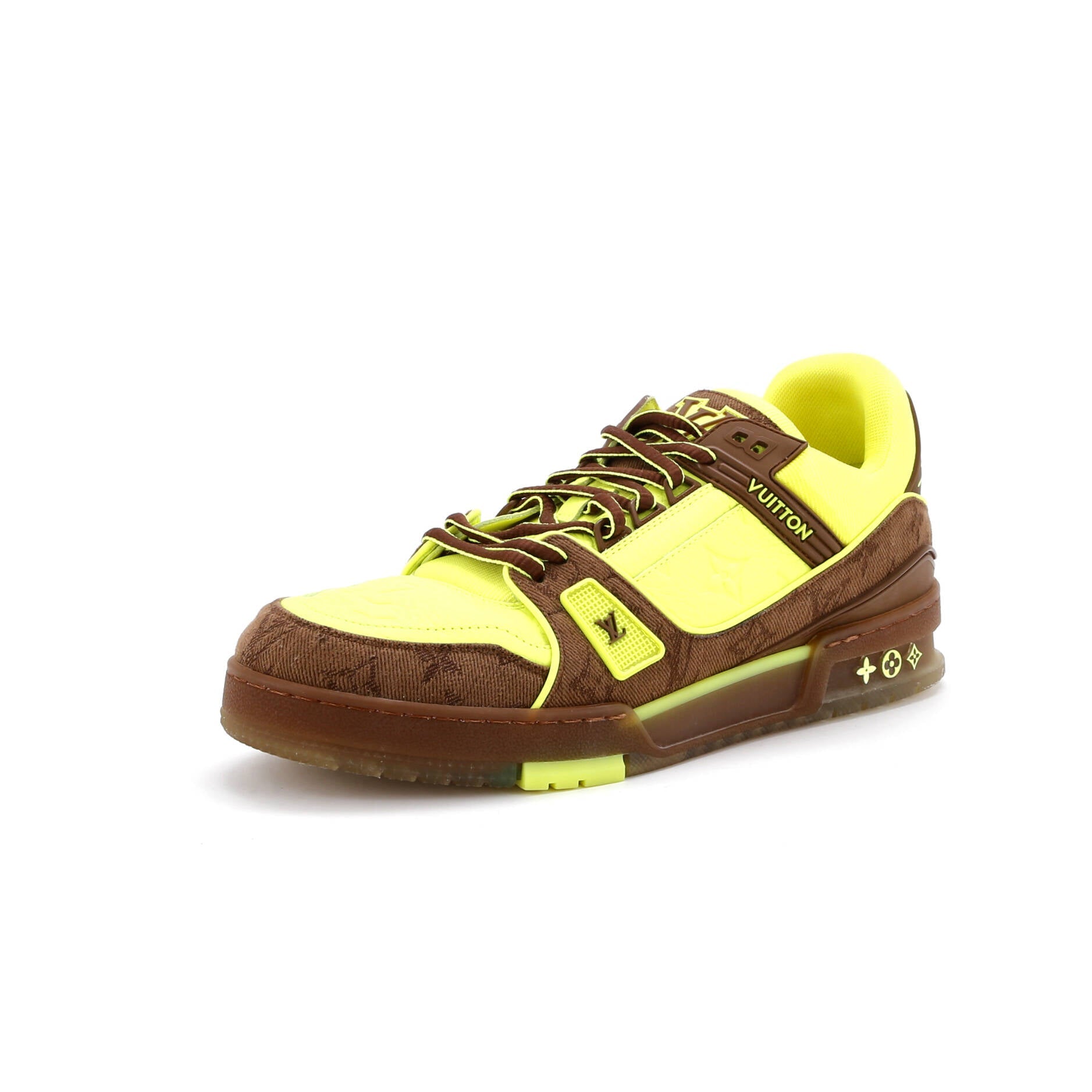 Men's LV Trainer Sneakers Monogram Empreinte Leather and Monogram Denim