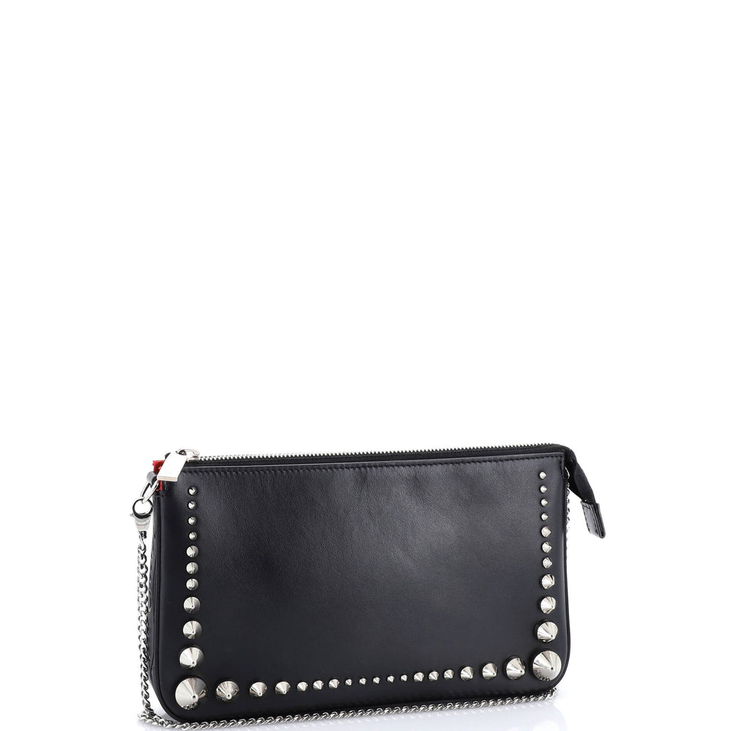Loubila Chain Clutch Spiked Leather