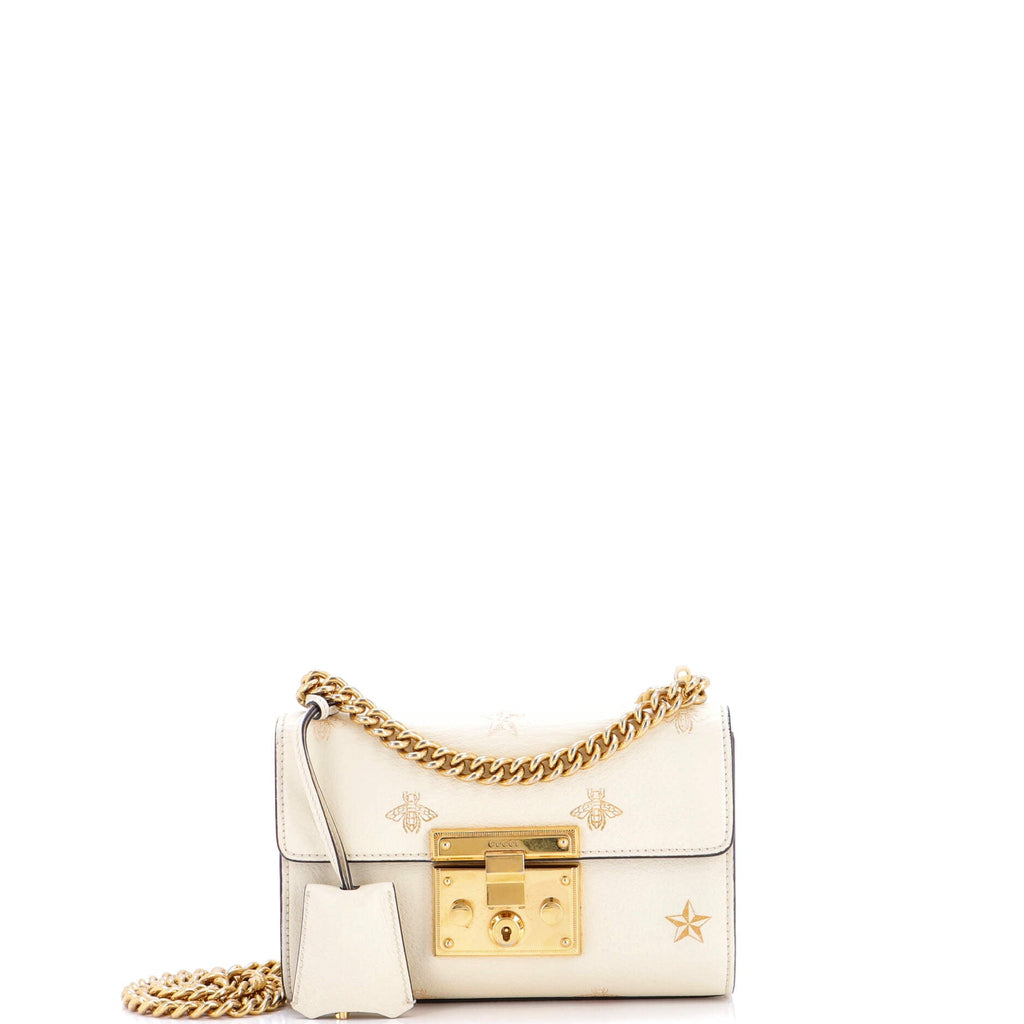 Padlock Shoulder Bag Printed Leather Small