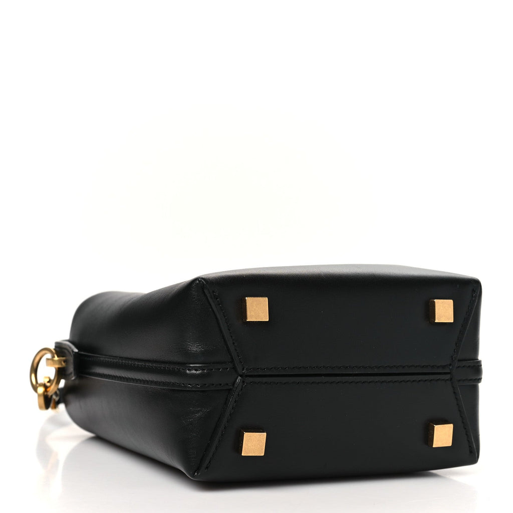Shiny Calfskin Le 37 Mini Bucket Bag Black