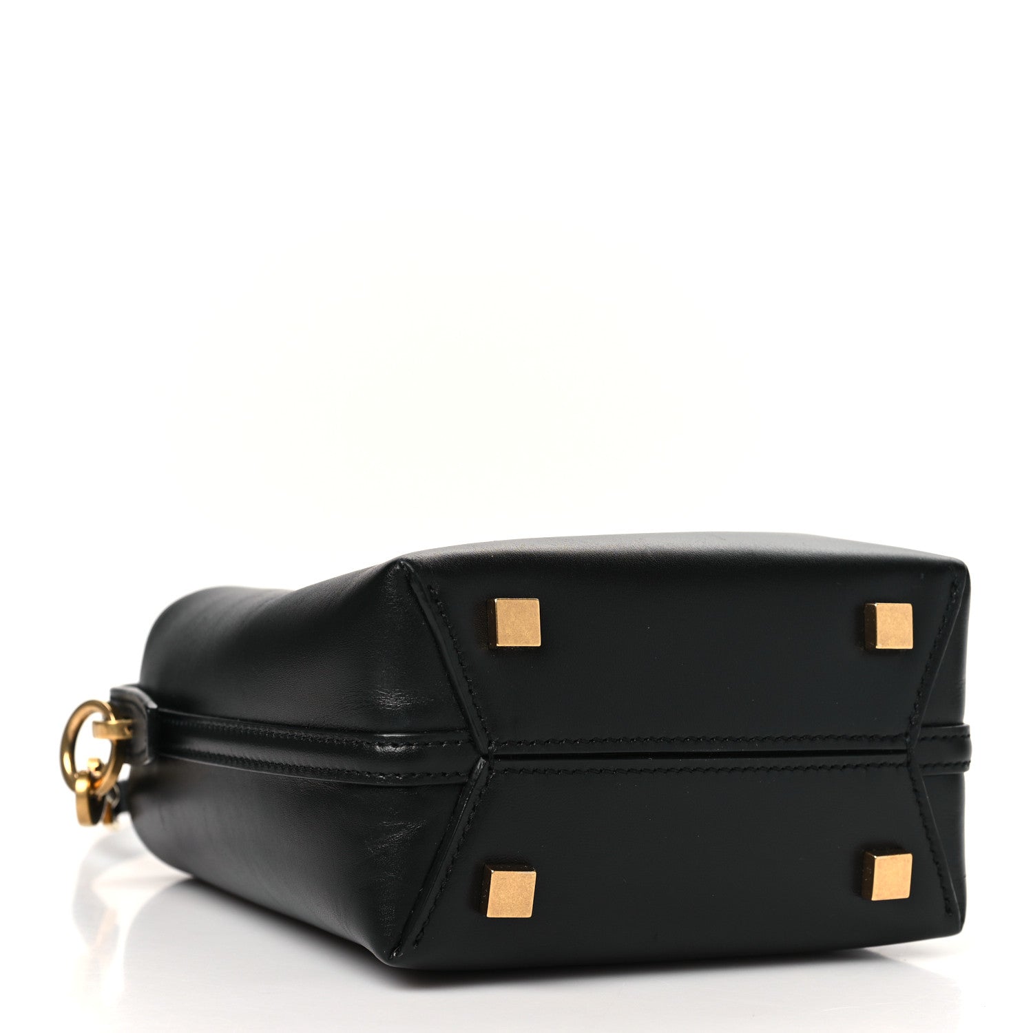 Shiny Calfskin Le 37 Mini Bucket Bag Black