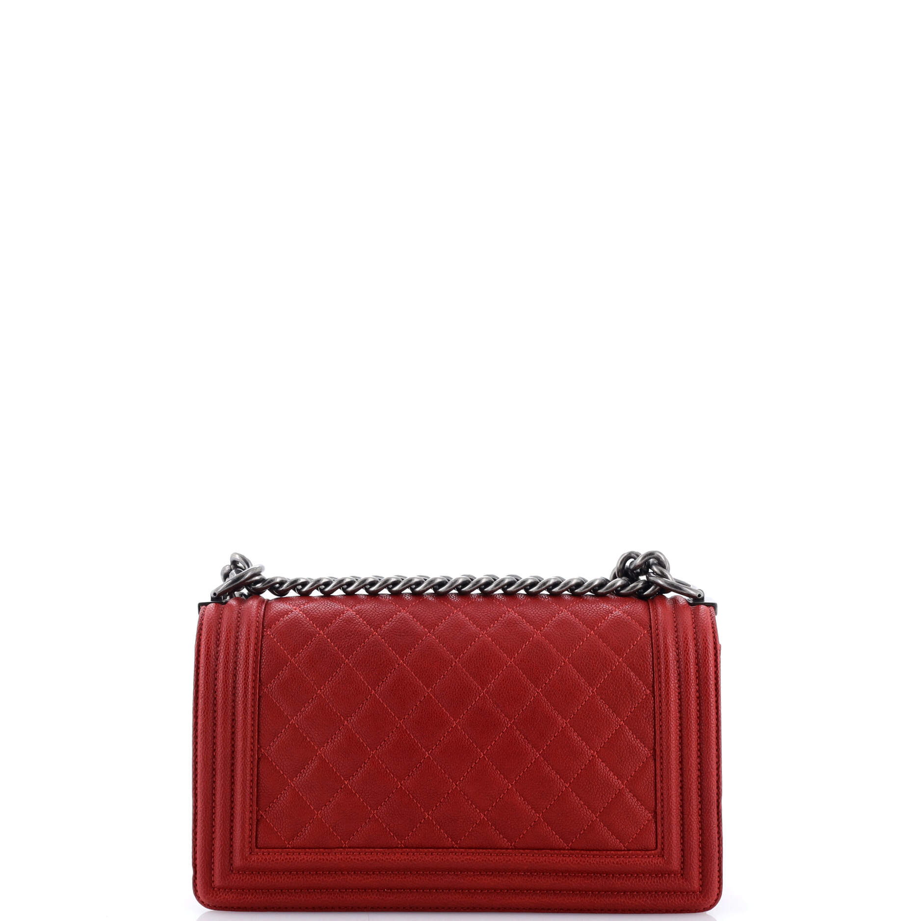 Boy Flap Bag Quilted Caviar Old Medium