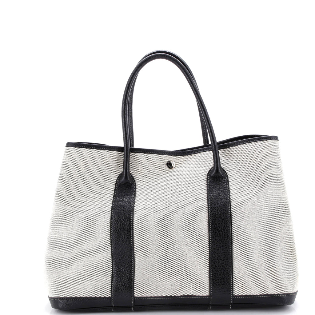 Garden Party Tote Toile and Leather 36
