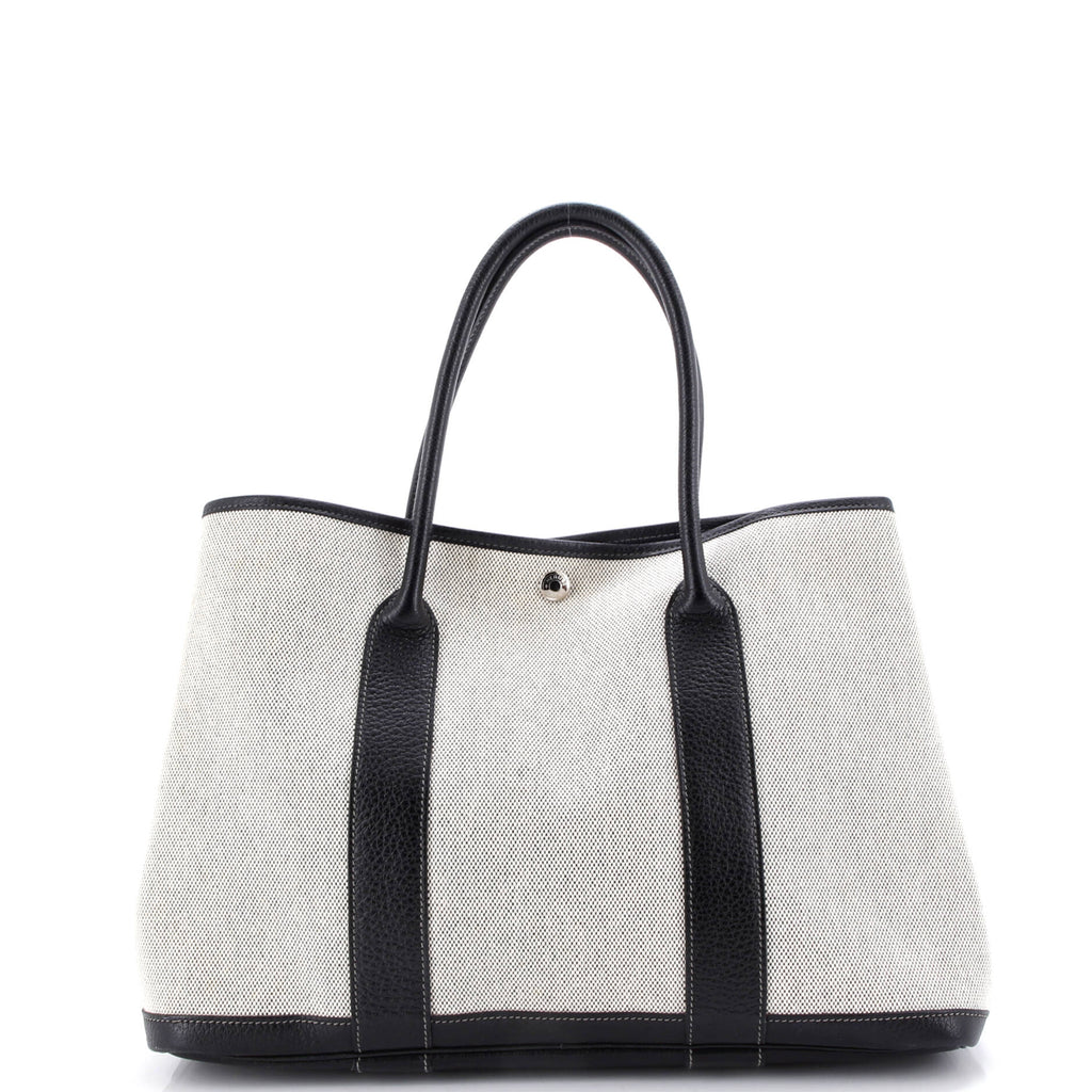 Garden Party Tote Toile and Leather 36