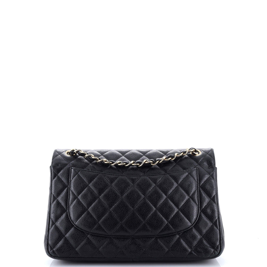 Classic Double Flap Bag Quilted Caviar Jumbo
