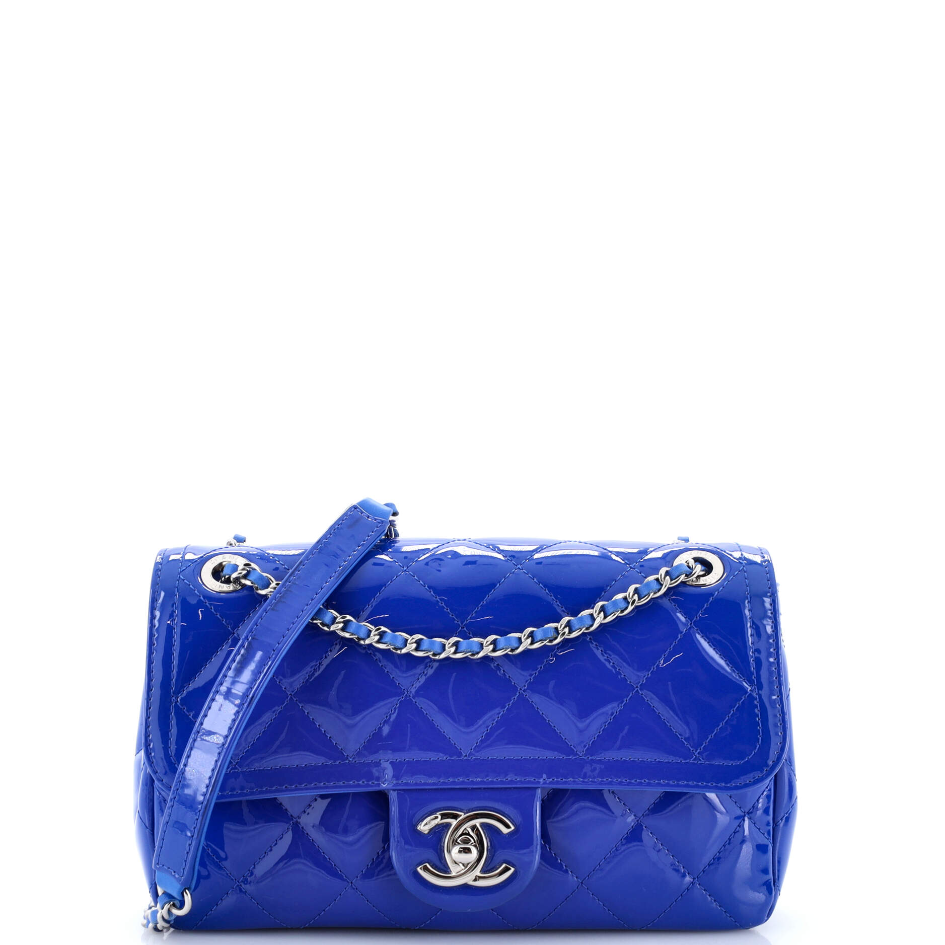 Coco Shine Flap Bag Quilted Patent Small